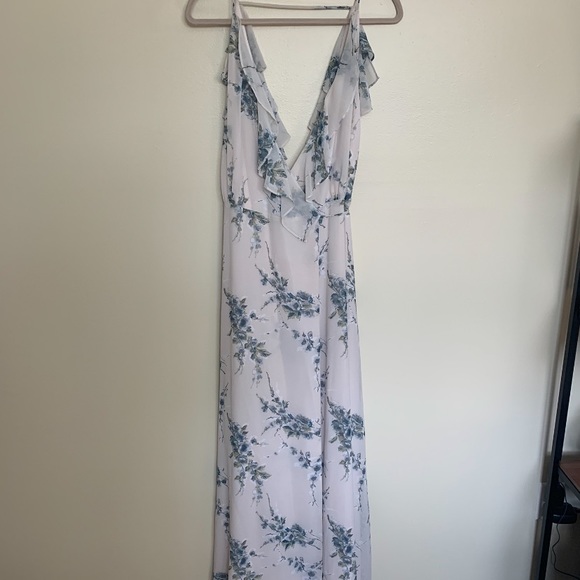 NWT WAYF Emma Ruffled Floral Wrap Dress